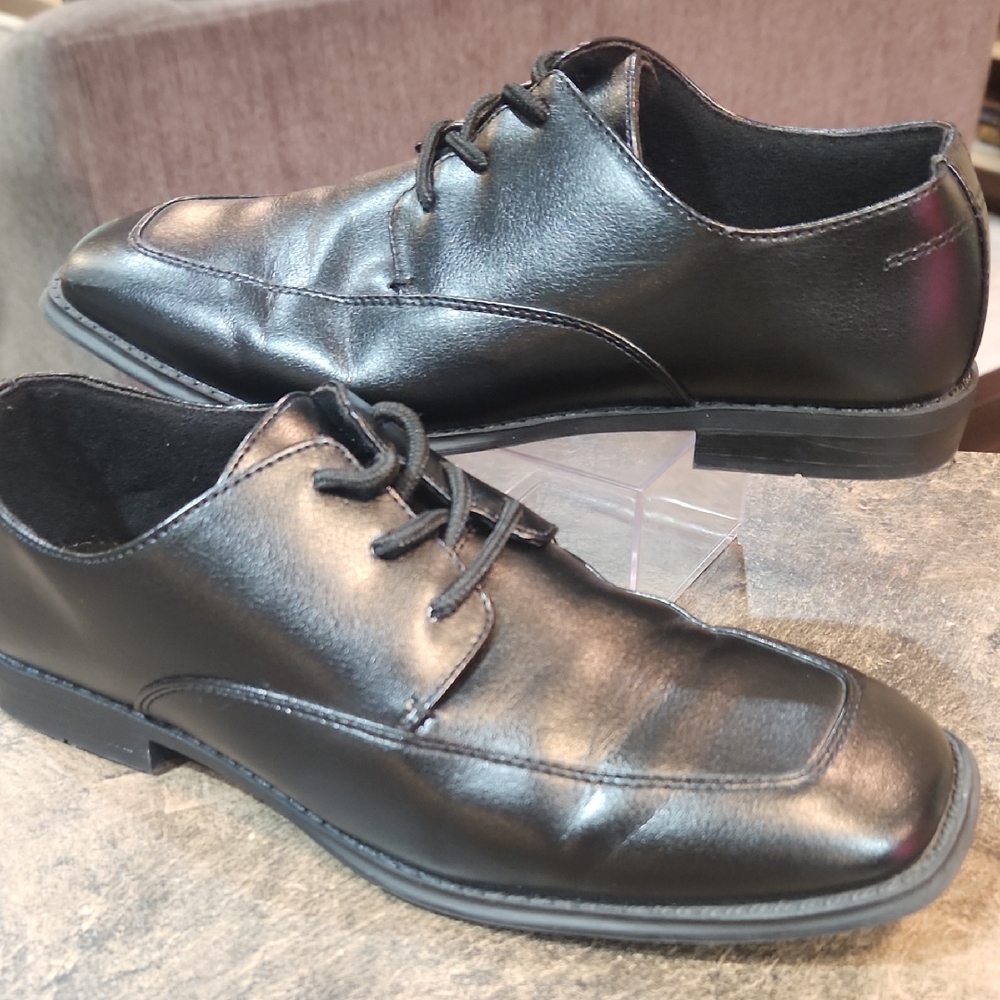 Classic Black Kids Dress Shoes